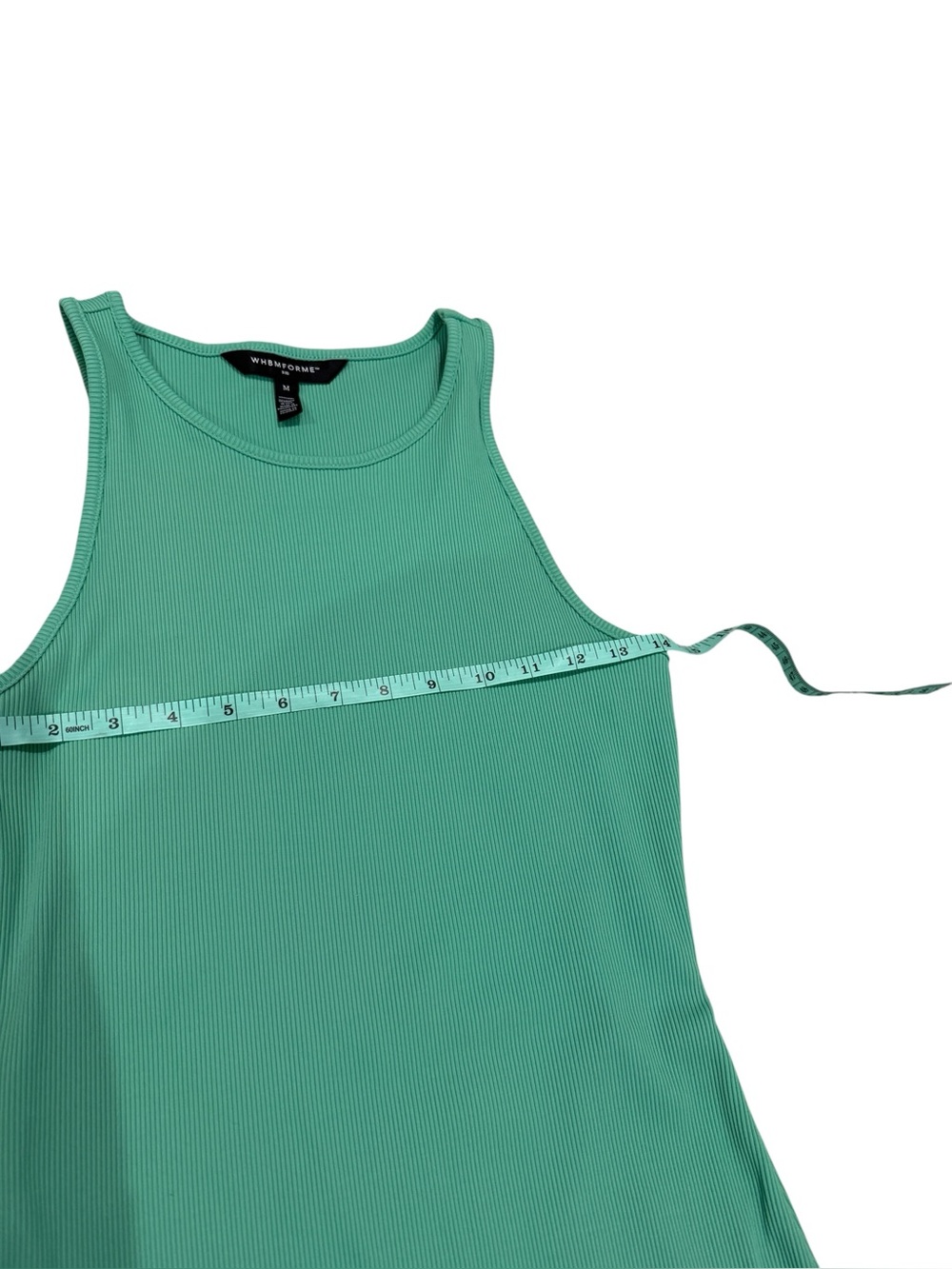 WHBM Forme Rib Sleeveless Midi Dress in Mint Green - Picture 3 of 10